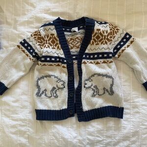 H&M Blue and Brown Knit Sweater 18-24 months